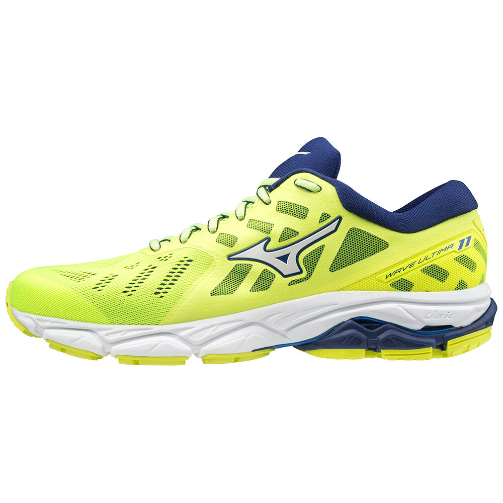 Sapatilhas Running Mizuno Wave Ultima 11 - Homem - Amarelas/Branco/Azuis - DLPIH9423